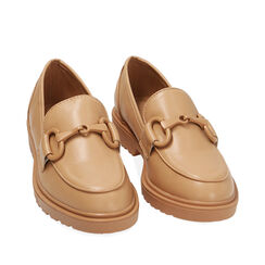 ZAPATOS MOCASIN SINTETICO BEIG, Primadonna, 214902001EPBEIG037, 002a