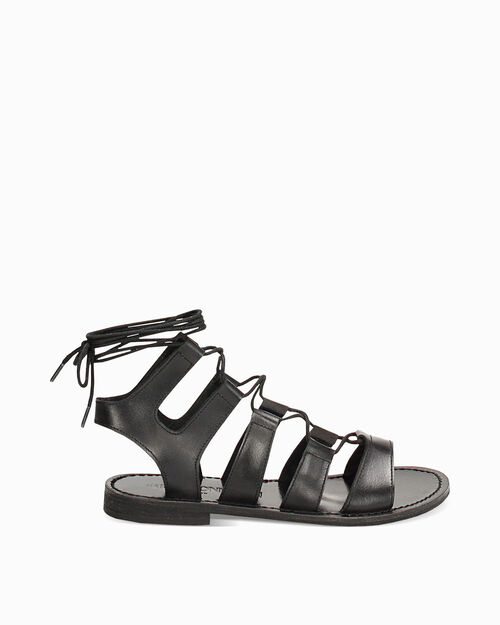 ZAPATOS FLAT CUERO NERO, BLACK