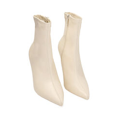 Botas al tobillo crema , tacòn 9,5 cm, Primadonna, 214912908EPPANN037, 002 preview