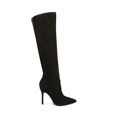 WOMEN SHOES BOOTS MICROFIBER NERO, Primadonna, 222186176MFNERO036, 001a