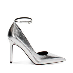 Décolleté open shank argento con tacco 10,7 cm, Primadonna, 262102021LMARGE035, 001a