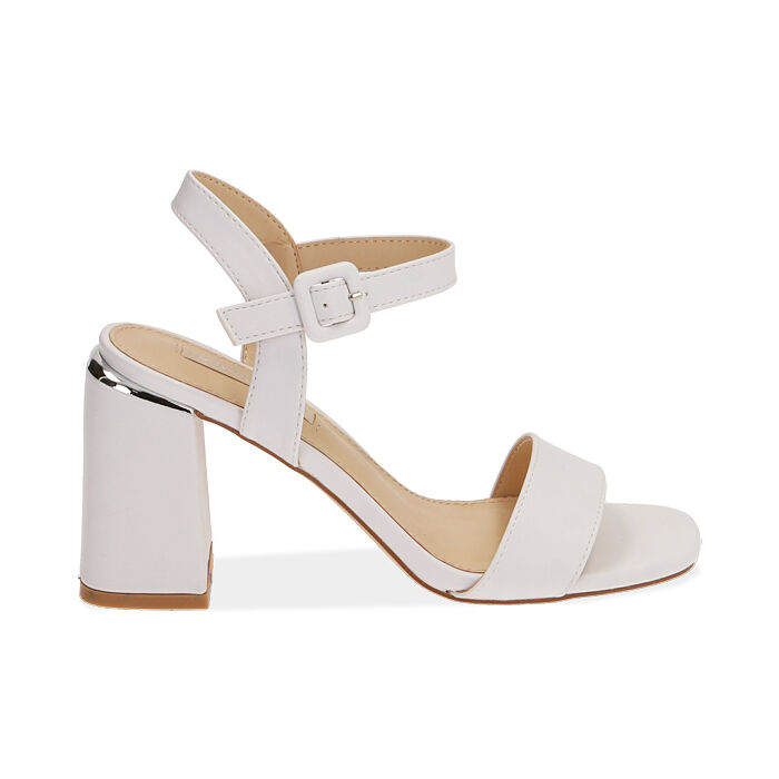 Sandalias blancas, tacón 8,50 cm | Colección Primadonna Collection