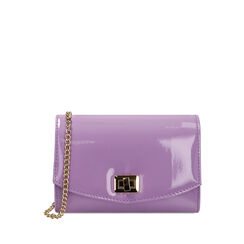 Borsa a tracolla lilla in vernice, Primadonna, 210200017VELILLUNI, 001a