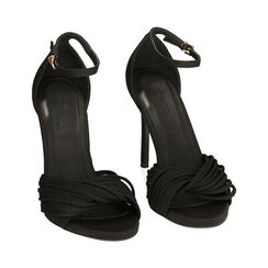 Sandales en lycra noir, talon 10,5 cm , Primadonna, 192131028LYNERO036, 002 preview