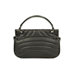 Mini-bag a mano nera matelassé, Primadonna, 225125023EPNEROUNI, 003 preview