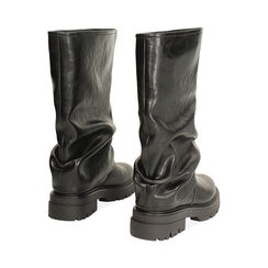 Biker negra con tacón de 4,7 cm para mujer, Primadonna, 260620509EPNERO035, 004 preview