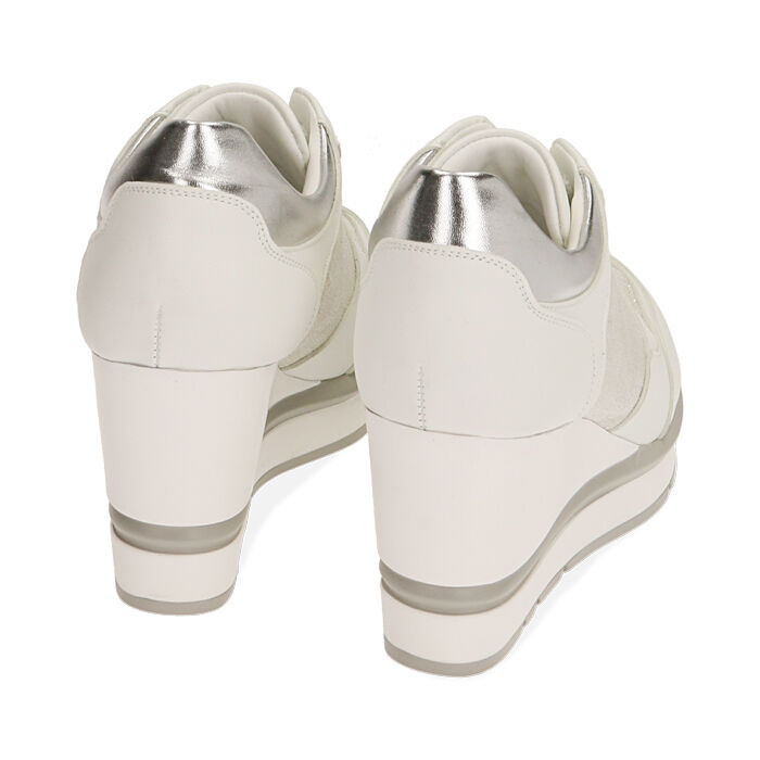 Converse con zeppa bianche online