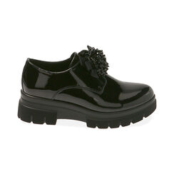 Zapatos de cordones negros de charol, Primadonna, 240685981VENERO041, 001 preview