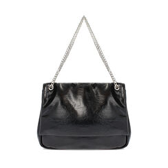 Sac à bandoulière noir en crack, 24D583850SCNEROUNI, 001a