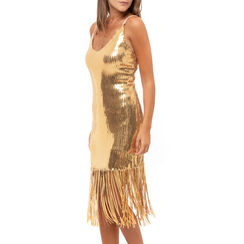 Slip dress oro con paillettes, SALDI, 16A210411PLOROGM, 001a