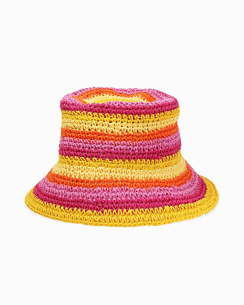 Cappello donna giallo in raffia image number null
