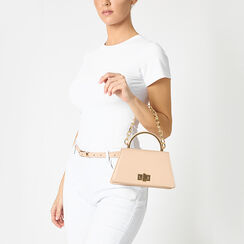 Mini bolso de mujer beige, Primadonna, 255126021EPBEIGUNI, 002a