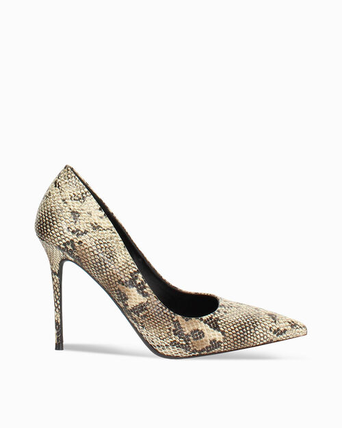 ZAPATOS SALON SINTETICO PYTHON BEIG, BEIGE