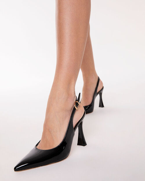 D&eacute;collet&eacute; nere tacco 9,5 cm, BLACK