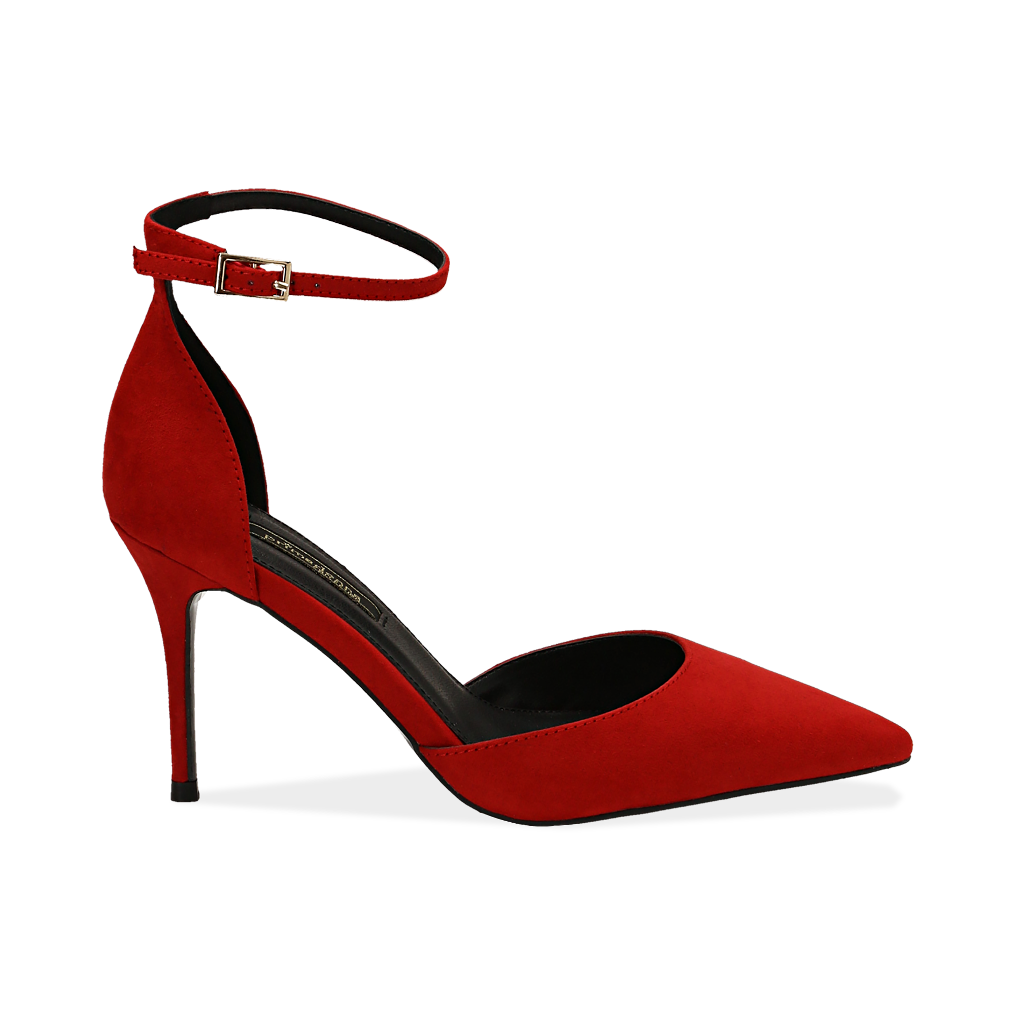 Décolleté rosse in microfibra, tacco stiletto 9 cm | Primadonna Collection