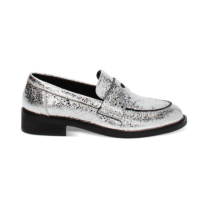 Mocassino argento, Primadonna, 243066606LCARGE035
