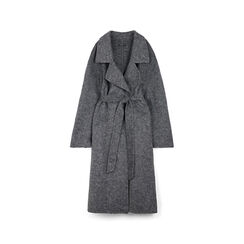 Cappotto grigio in tessuto con cintura, Primadonna, 261950802TSGRIGM, 001a