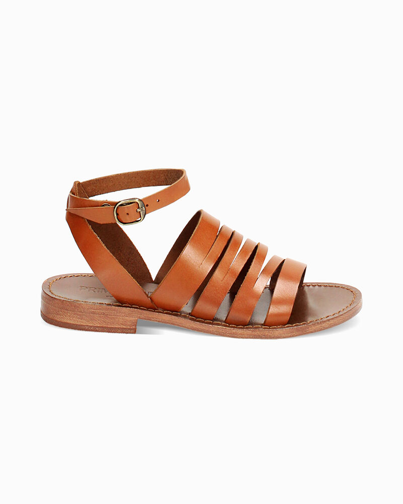 Sandali gladiatori cognac in vacchetta image number null