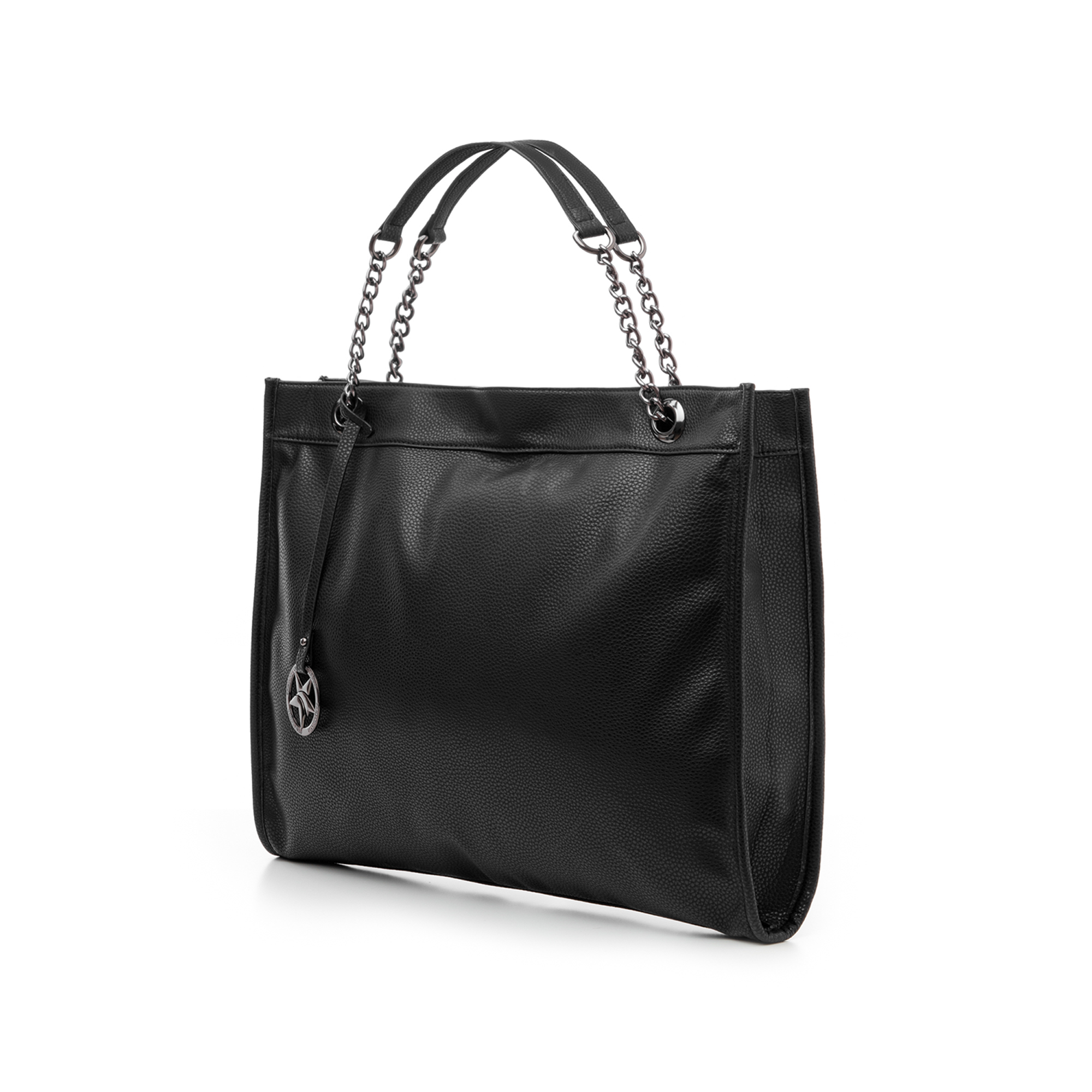 Borsa grande nera in eco-pelle | Primadonna Collection