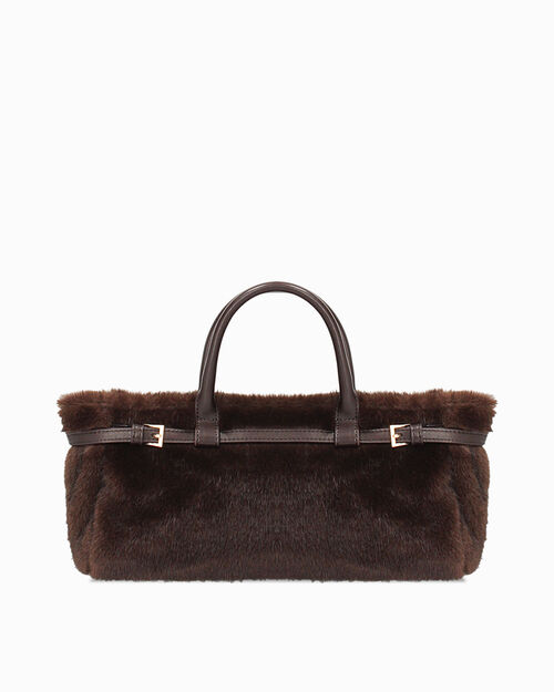 SACS SAC A MAIN FUR MORO, DK BROWN