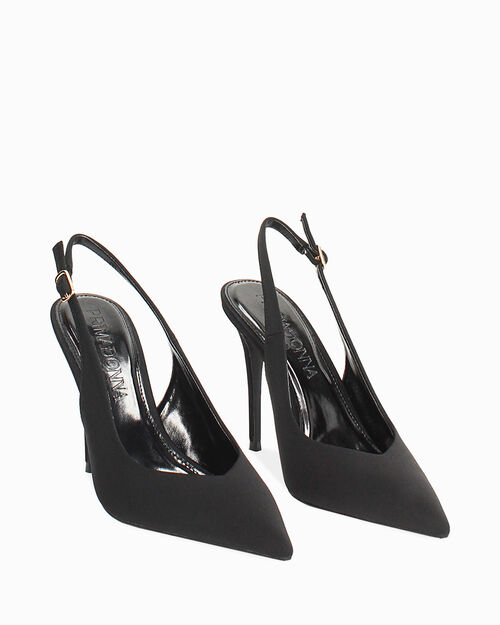 CALZATURA DECO. SLINGBACK LYCRA NERO, BLACK