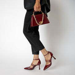 Mini bag bordeaux lucida con catenella, Primadonna, 265126021EUBORDUNI, 002 preview