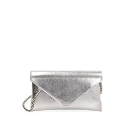 Borsa a tracolla argento laminato, Primadonna, 215124695LMARGEUNI, 001a