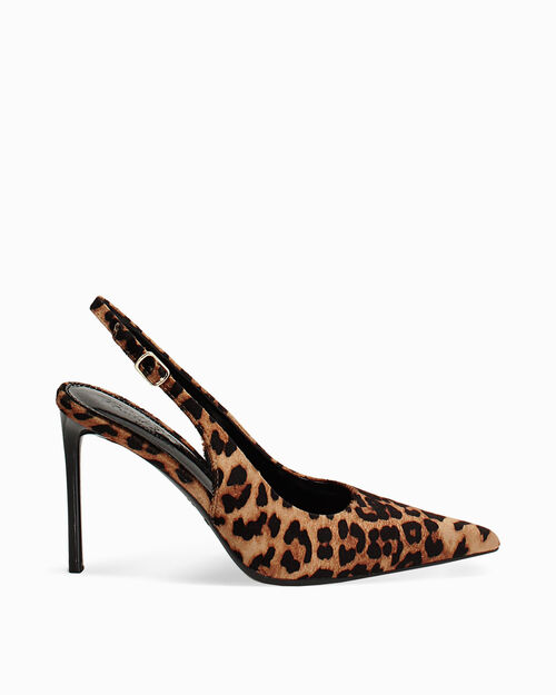 D&eacute;collet&eacute; slingback leopardo tac&oacute;n 9,5 cm