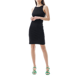 Vestito longuette nero in cotone, Primadonna, 21C921023CONEROM, 001a