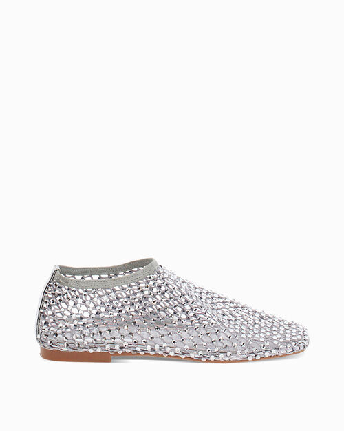 Ballerine argento con pietre scintillanti