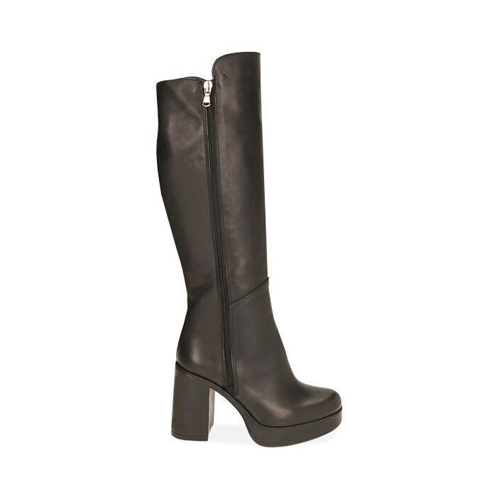 Botas plataforma mujer piel negra tac n 10 cm Primadonna Collection