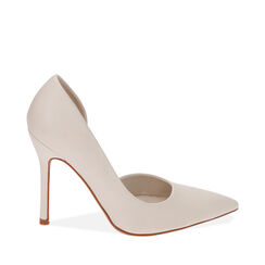 Décolleté minimal panna, tacco 10,5 cm, Primadonna, 212186143EPPANN035, 001a