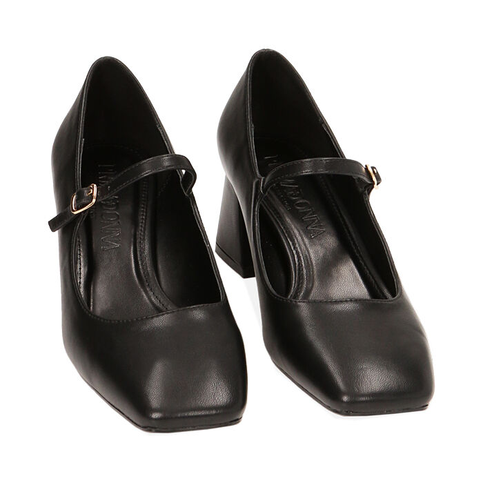 Escarpins noirs bride a la cheville a talon 5.5 cm Primadonna Collection