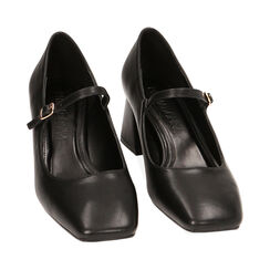 Décolleté nere cinturino, tacco 5,5 cm, Primadonna, 224981302EPNERO036, 002 preview