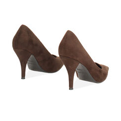 Salón de microfibra marrón oscuro con tacón de 9 cm, Primadonna, 262744601MFMORO036, 005 preview