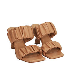 Mules nude, tacco 8 cm , Scarpe, 194923401EPNUDE036, 002a
