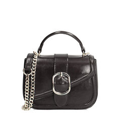 Mini bag nera lucida con tracolla removibile, Primadonna, 26D519931EUNEROUNI, 001a