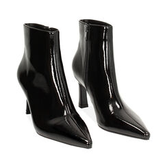 Tronchetto nero in naplak, tacco 7,5 cm, Primadonna, 244943603NPNERO035, 002a