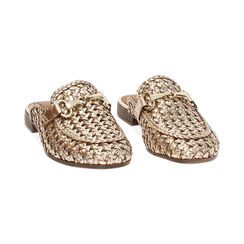 Sabot femme rose doré en cuir tressé, Primadonna, 251429029PIRAOR036, 003 preview