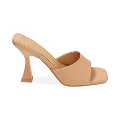 Mules nude, tacco 9,5 cm, Primadonna, 214925607EPNUDE039, 001 preview