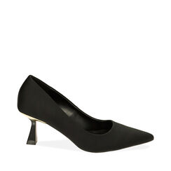 Décolleté negros de tejido , tacòn 7cm, 224954507LYNERO036, 001a