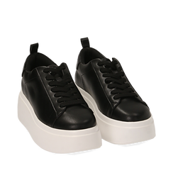 Sneakers nere, zeppa 6,50 cm, Primadonna, 167505101EPNERO035, 002a