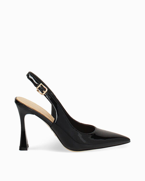 D&eacute;collet&eacute; nere tacco 9,5 cm, BLACK