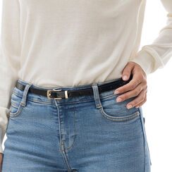 Ceinture noire en naplack, Primadonna, 24B413456NPNEROUNI, 001 preview