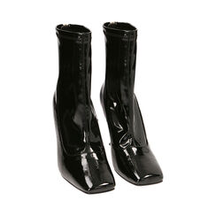 Ankle boots neri in naplack, tacco 9,5 cm, Primadonna, 202134904NPNERO037, 002 preview