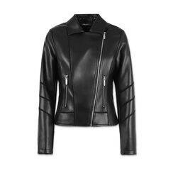 Giubbino donna nero casual modello chiodo, Primadonna, 256500462EPNEROL, 004 preview