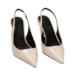 Slingback panna in naplak, tacco 8,4 cm, Primadonna, 222107301NPPANN036, 002 preview