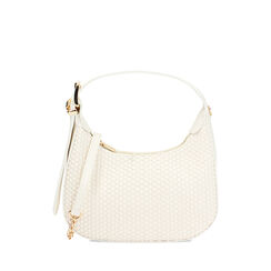 Mini bolsa de mujer blanca trenzada, Primadonna, 255125841EIBIANUNI, 001a
