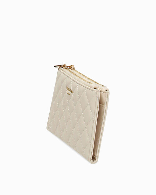 Portafoglio panna con dettagli eleganti, CREAM