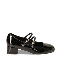 Décolleté nere in vernice, tacco 4 cm, Primadonna, 224907902VENERO036, 001a